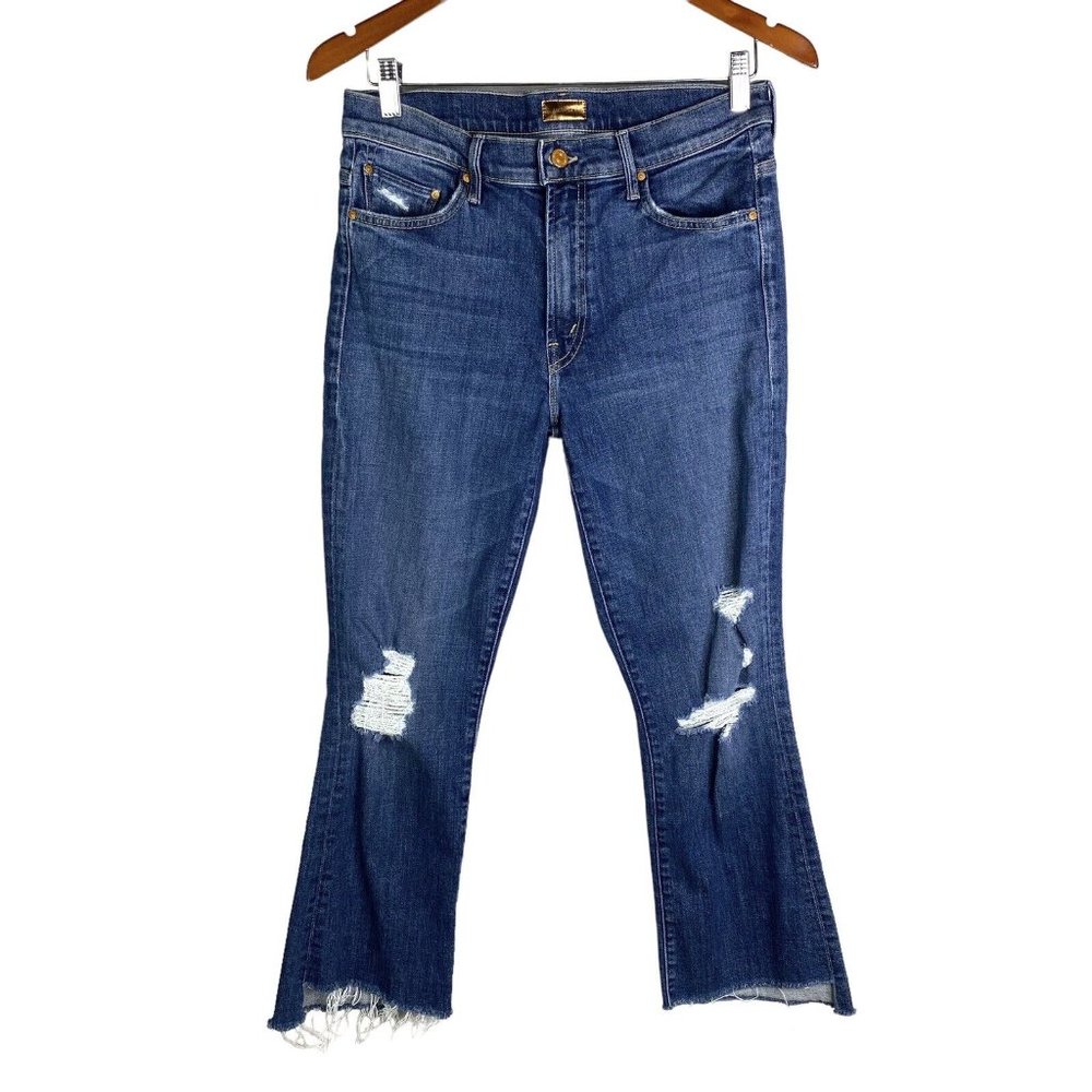 MOTHER The Insider Crop Step Fray Jean in Wicked Wildflower - Size 29 x revolve